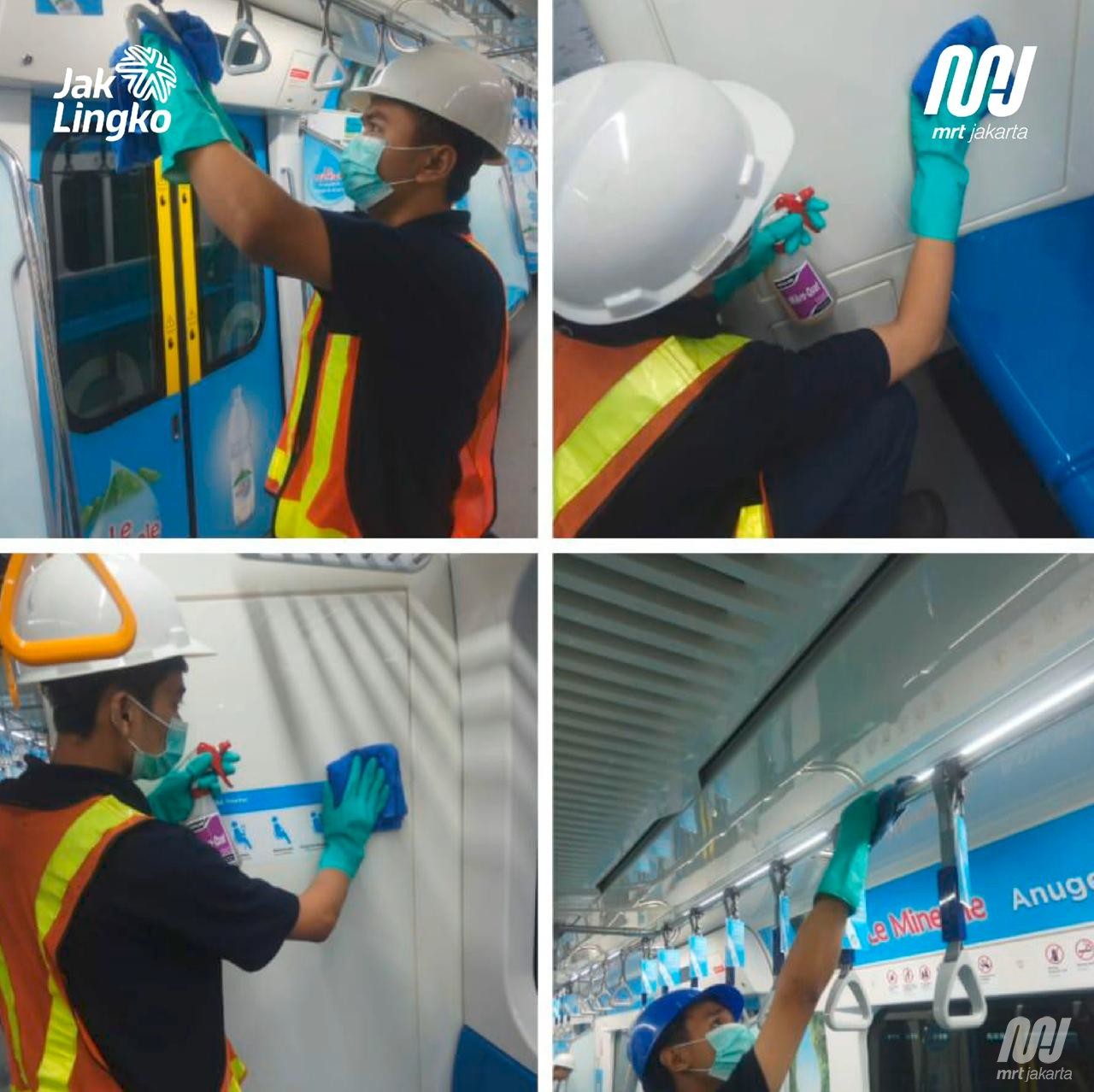Cegah Penyebaran Corona, Pengelola MRT Jakarta Lakukan 'Bersih-bersih'